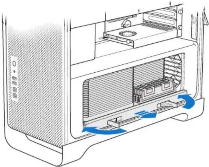 APPLE Mac Pro (2009) - Gehen Sie wie folgt vor, um eine Speichererweiterung in einem 8-Core Mac Pro zu installieren: - 2
