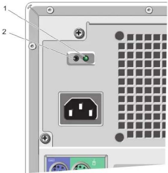 DELL PowerEdge T20 D13M - Betriebsanzeigecodes für ein redundantes Netzteil - 1