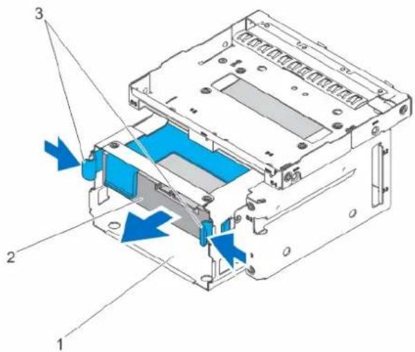 DELL PowerEdge T20 D13M - Entfernen einer 3,5-Zoll-Festplatte aus dem Festplattenträger - 2