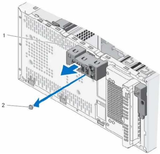 DELL PowerEdge T20 D13M - Entfernen der Eingabe/Ausgabe-Platine - 2
