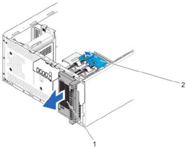 DELL PowerEdge T20 D13M - Ausbauen des Festplattenträgers - 2