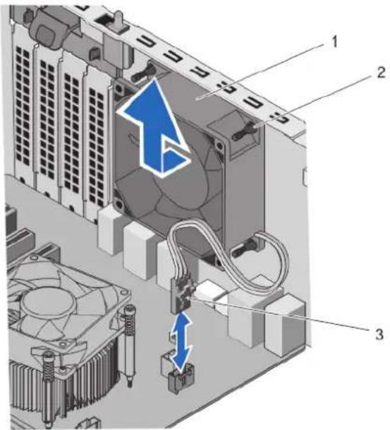 DELL PowerEdge T20 D13M - Entfernen des Systemlüfters - 5