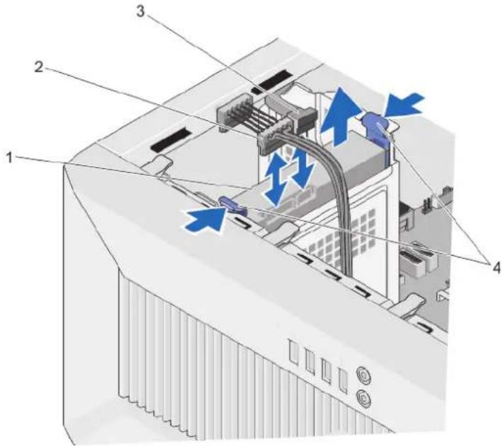 DELL PowerEdge T20 D13M - Entfernen eines 3,5-Zoll-Festplattenlaufwerks vom Festplattenschacht - 2