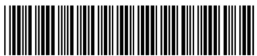 Black and white barcode image with vertical lines and a central dot