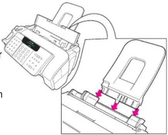 T-Mobile Fax 4300 - Papierstütze anbringen - 1
