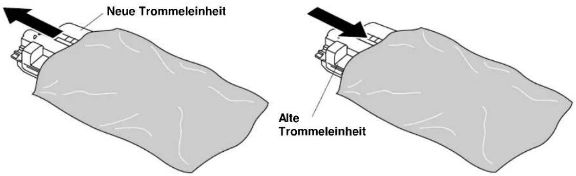 Neue Trommeleinheit Alte Trommeleinheit