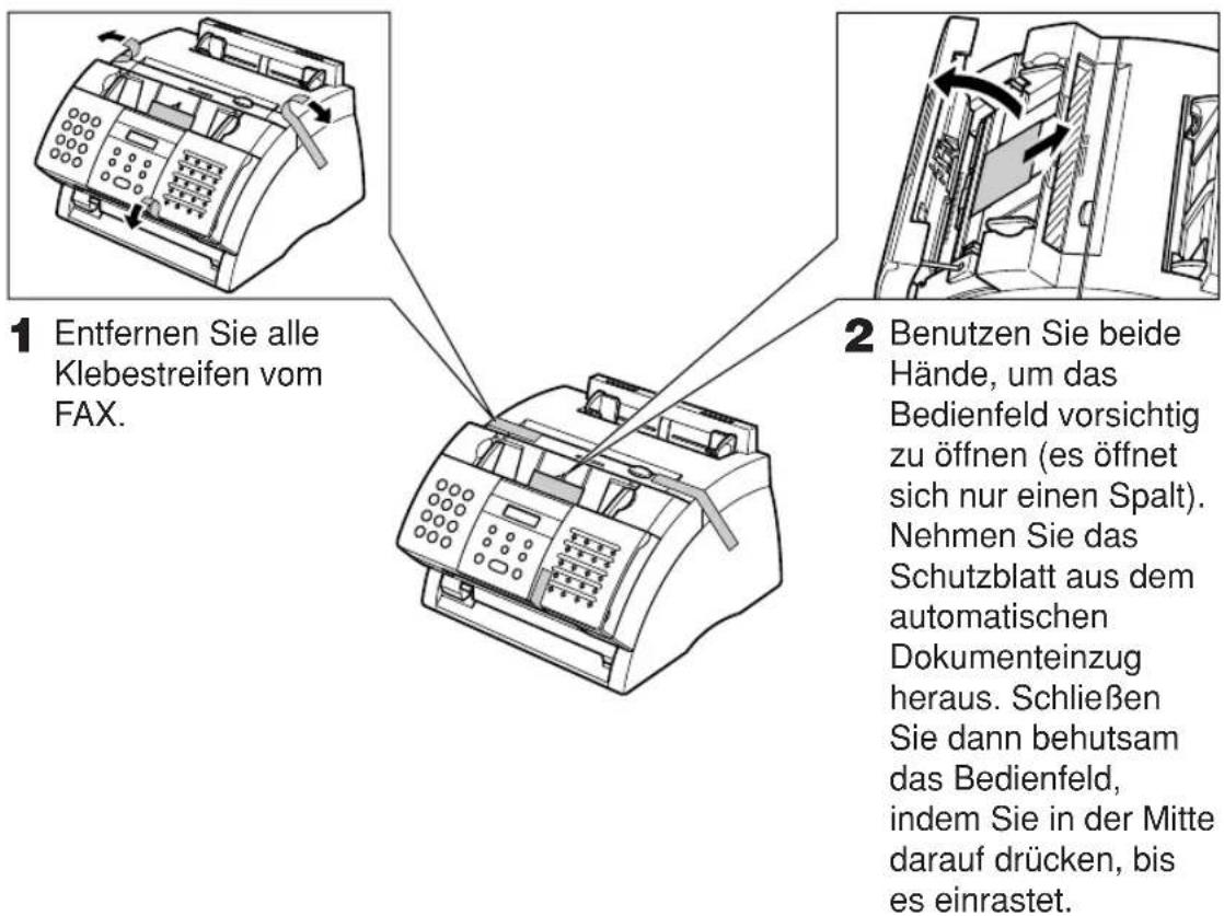 CANON FAX-L240 - Entfernen der Transportsicherungen - 1