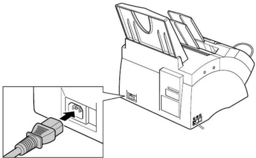 CANON FAX-L240 - Anschluß des Netzkabels - 1