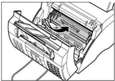 CANON FAX-L240 - Wenn der obere Rand des Papiers durch die Fixiereinheit gezogen wurde: - 3