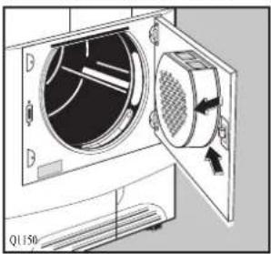 ZANKER BKX6040 - Reinigung des Siebbereichs in der Innentür - 1