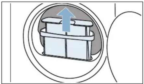 BOSCH Serie 8 WTW875E27 - Reinigen Sie das Flusensieb nach jedem Trocknen: - 1
