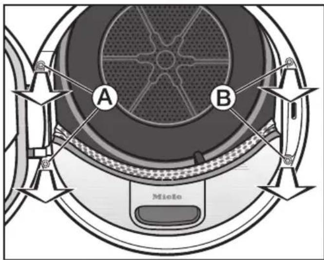 MIELE TWE 720 WP Eco - Tür vom Trockner abnehmen - 1