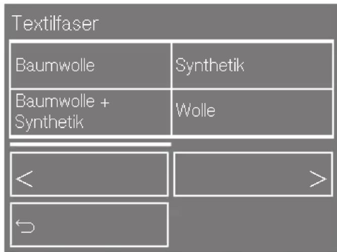 MIELE TMV 843 WP - Auswahl einer Textilfaser - 1