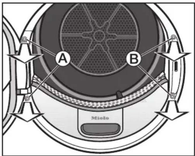 MIELE TMM 840 WP - Tür vom Trockner abnehmen - 1