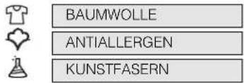 BAUMWOLLE ANTIALLERGEN KUNSTFASERN