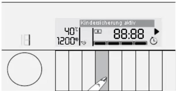 GRUNDIG GWD 59405 - Kindersicherung einschalten: - 1