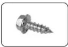 Close-up of a metallic screw with a hexagonal head and threaded shaft (no text or symbols visible)