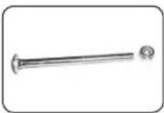 Simple line drawing of a metal bolt with a flanged end and a circular end (no text or symbols)