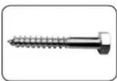 Close-up of a metallic screw with threaded shaft and nut (no text or symbols visible)
