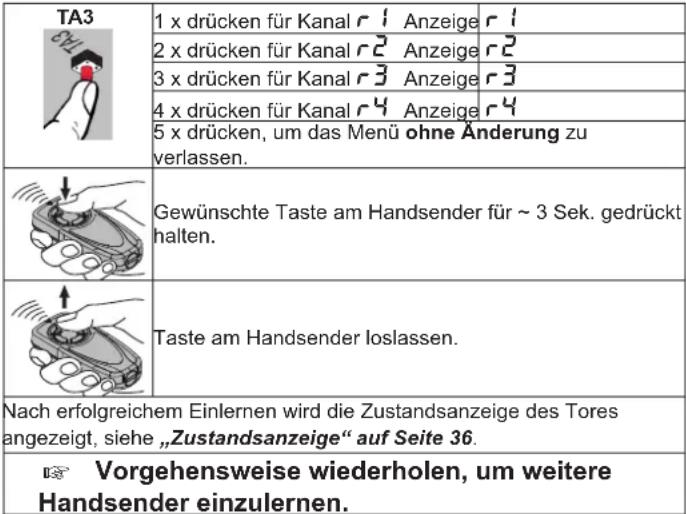 BERNER GA403 - Handsender auf Funkmodul (FUNK 2) einlernen - 1
