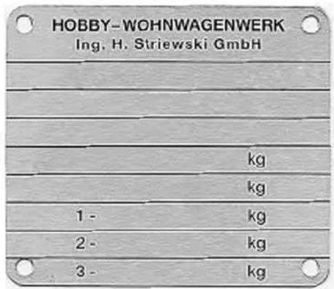 Hobby 2010 - Voertuigidentificatienummer (VIN) - 1