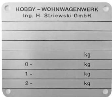 Hobby Premium (2016) - Fahrzeug-Identifizierungsnummer (FIN) - 1
