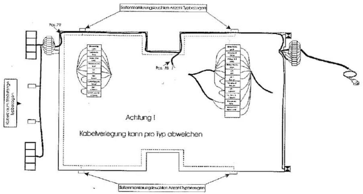 Bürstner Studio (1997-1999) - Schaltplan Außenbeleuchtung: - 1