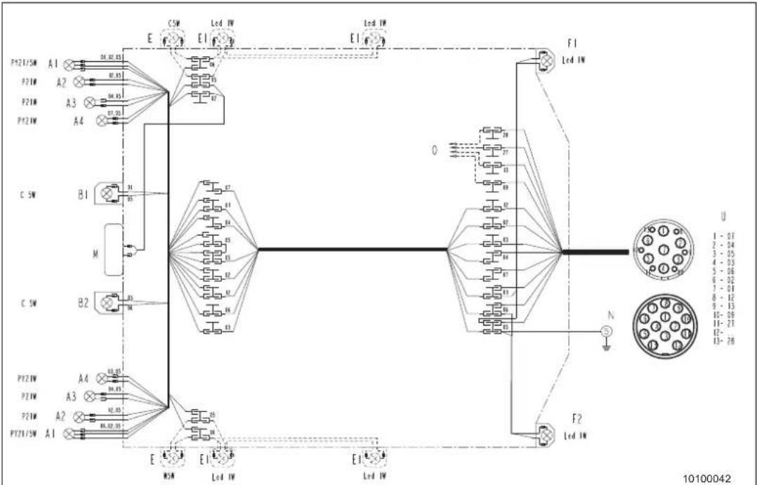 Adria Adora 643 (2012) - Electrical diagrams for 12 V supply from towing vehicle - 2