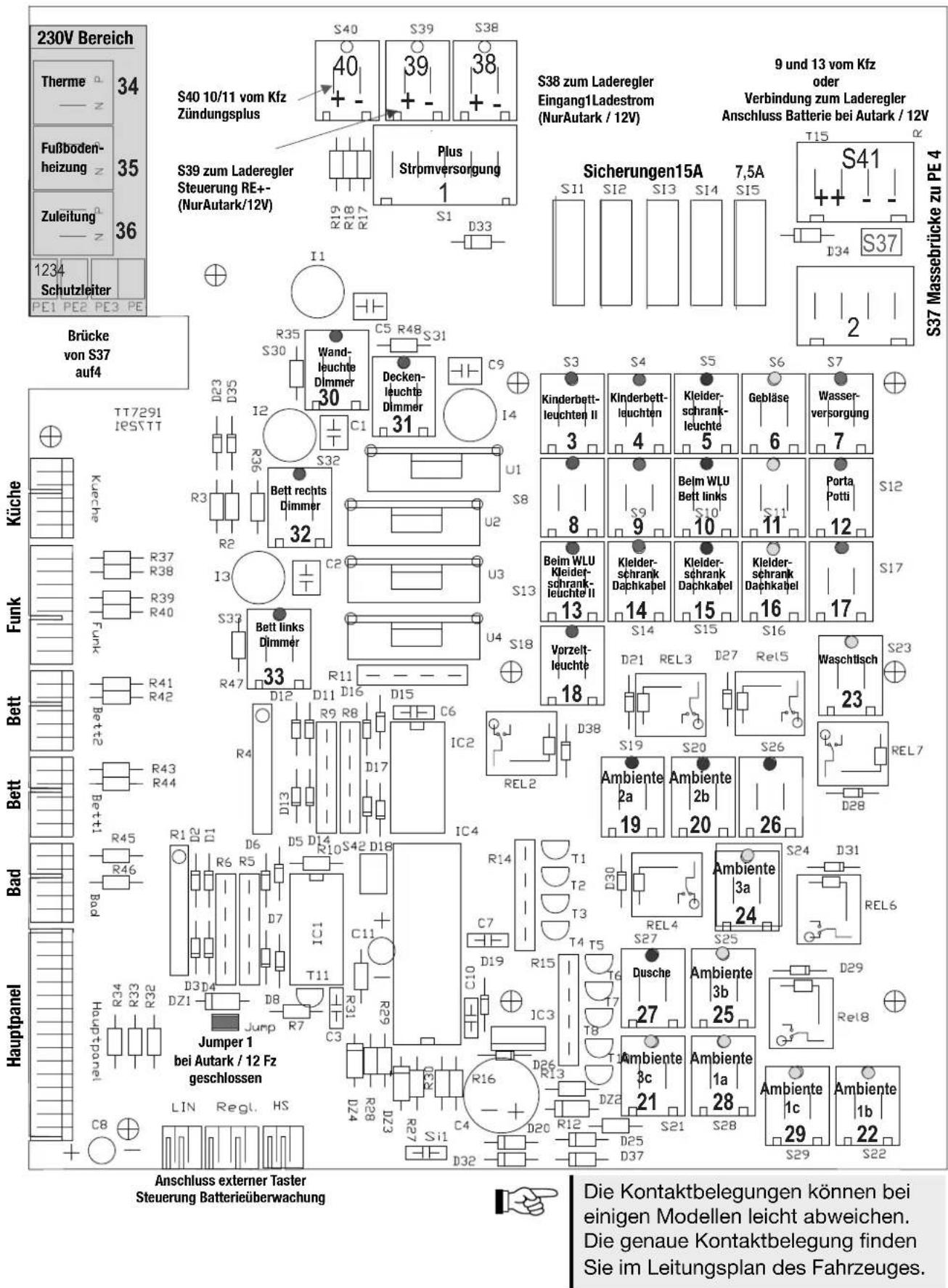 Hobby 2012 - Kontaktplan Lichtsteuersystem - 1