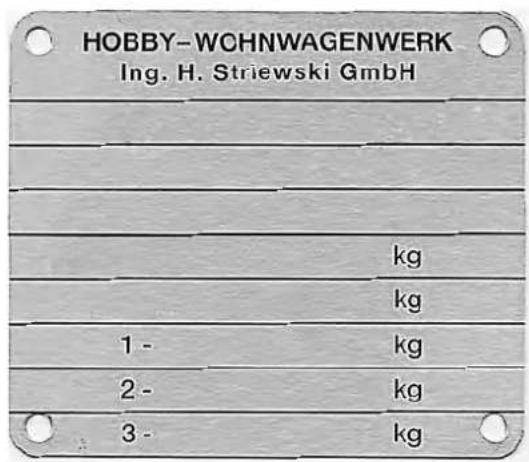 Hobby 2013 - Fahrzeug-Identifizierungsnummer (FIN) - 1