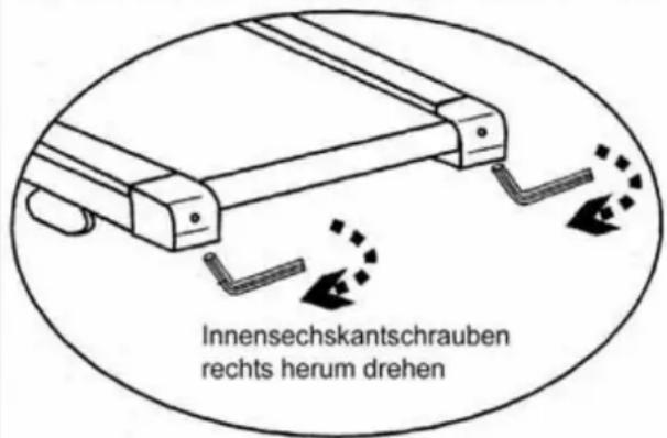 Finnlo Technum II - Einstellung der Laufgurtspannung - 1