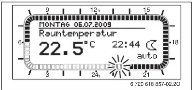 MONTAG 06.07.2009 Rauntemperatur 22.5°C 22:44 C auto 6 720 618 857-02.20