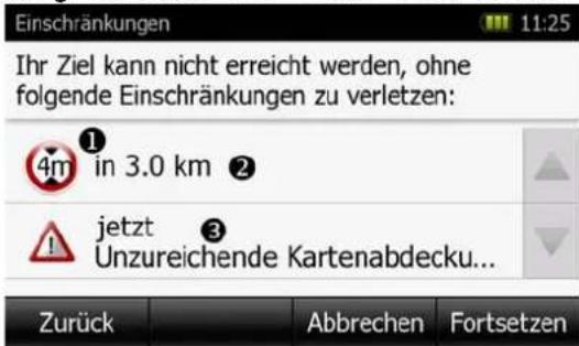 FALK NEO - Rückmeldung nach Routenkalkulation - 1