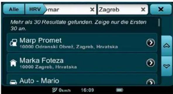 CARTREK Mireo (2500) - Wie Sie Ihre Suchergebnisse verfeinern und deren Details ansehen können - 1