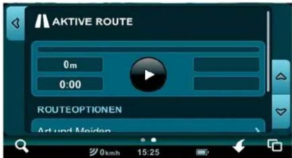 CARTREK Mireo (2500) - Benutzten der aktiven Route Seite und der Steuerungsleiste - 1