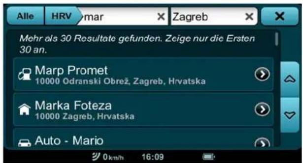 CARTREK Mireo (2500) - Wie Sie eine komplette Liste der Suchergebnisse erhalten - 1