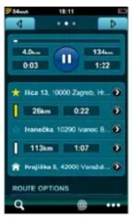 CARTREK Mireo (2500) - Benutzen der Details der aktiven Route - 1
