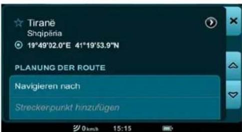CARTREK Mireo (2500) - So verwenden Sie die Standortinformationen, Routenplanung und Optionsseite - 1