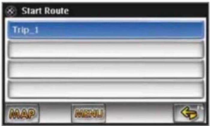 Start Route Trip_1 MAP MENU