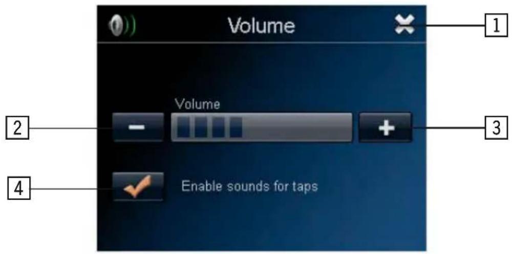 Volume Volume Enable sounds for taps