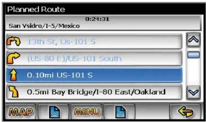 Planned Route 0:24:31 San Ysidro/I-5/Mexico 13th St, Us-101 S (US-80 E)/US-101 South 0.10mi US-101 S 0.5mi Bay Bridge/I-80 East/Oakland MAP MENU