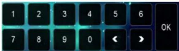 1 2 3 4 5 6 7 8 9 0 < > OK