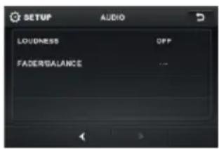 SETUP AUDIO LOUDNESS OPP FADERBALANCE ...