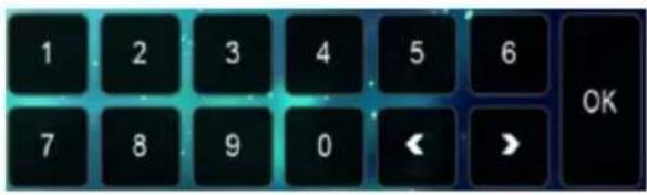 1 2 3 4 5 6 7 8 9 0 < > OK
