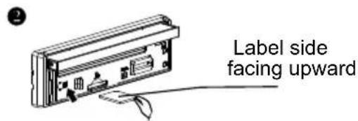 Label side facing upward