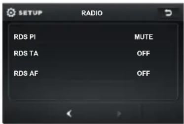 RDS PI MUTE RDS TA OFF RDS AF OFF