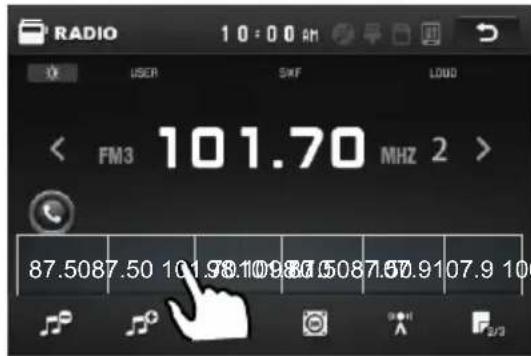 RADIO 10:00 AM USER SWF LOAD FM3 101.70 MHz 2 > 87.5087.50 101.98.10987.5087.67.9107.9 10