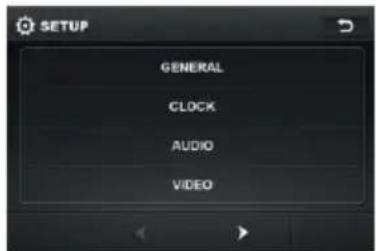 SETUP GENERAL CLOCK AUDIO VIDEO