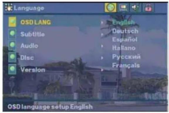 Bullit NAV3500BT - DVD SET UP MENU - 1