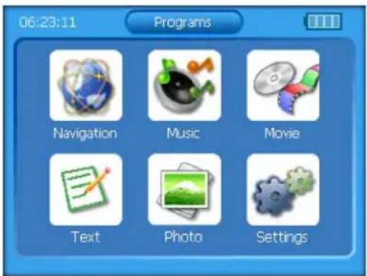 RoadNavigator RN 66 - The 'Programs' menu - 1